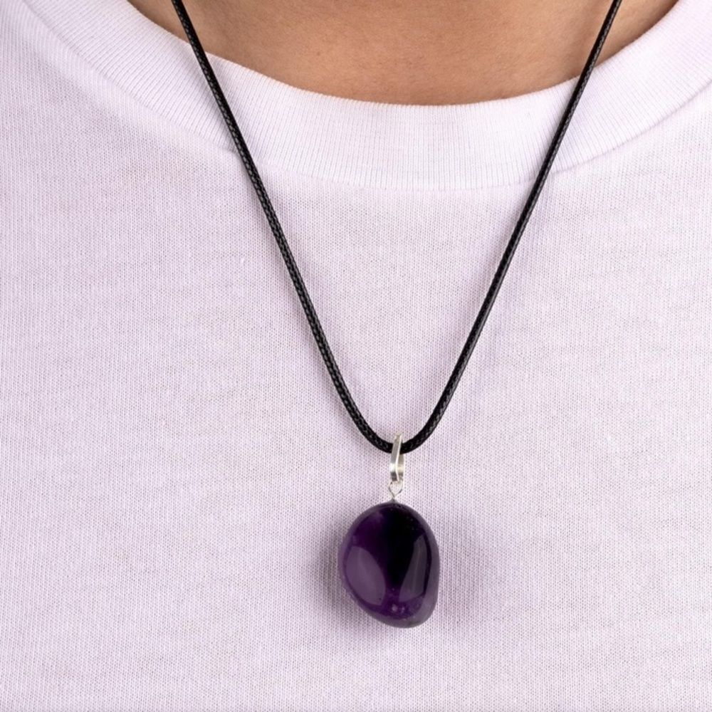 ✨ - ✨ 🆕 ✨ Authentic Tumbled Amethyst Crystal Stone Necklace✨